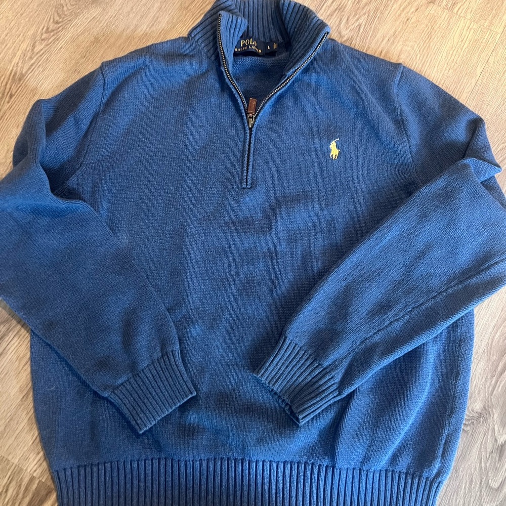 Polo by Ralph Lauren Men's Blue Sweater Large